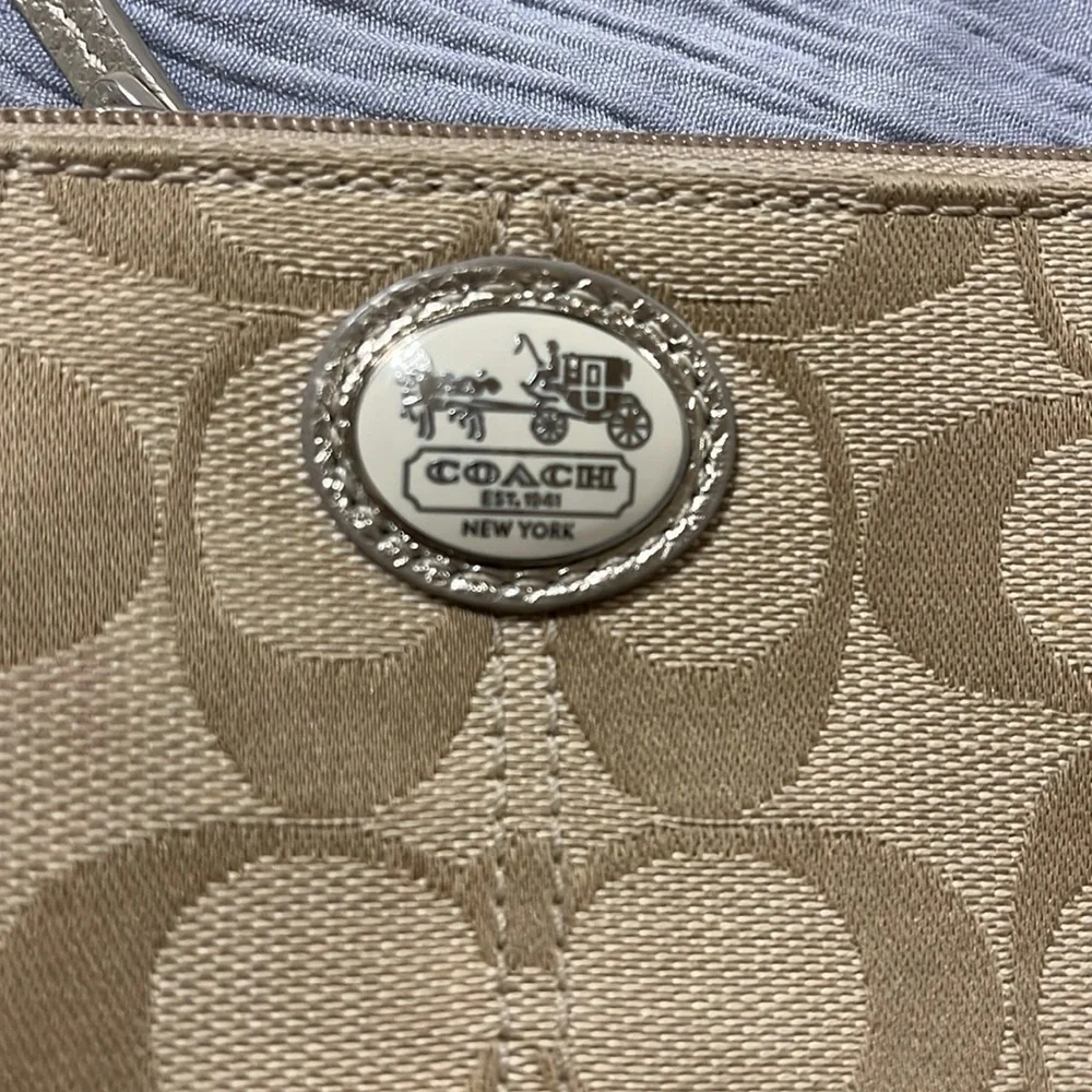 Coach Est 1941 New York Beige Wristlet, Vintage